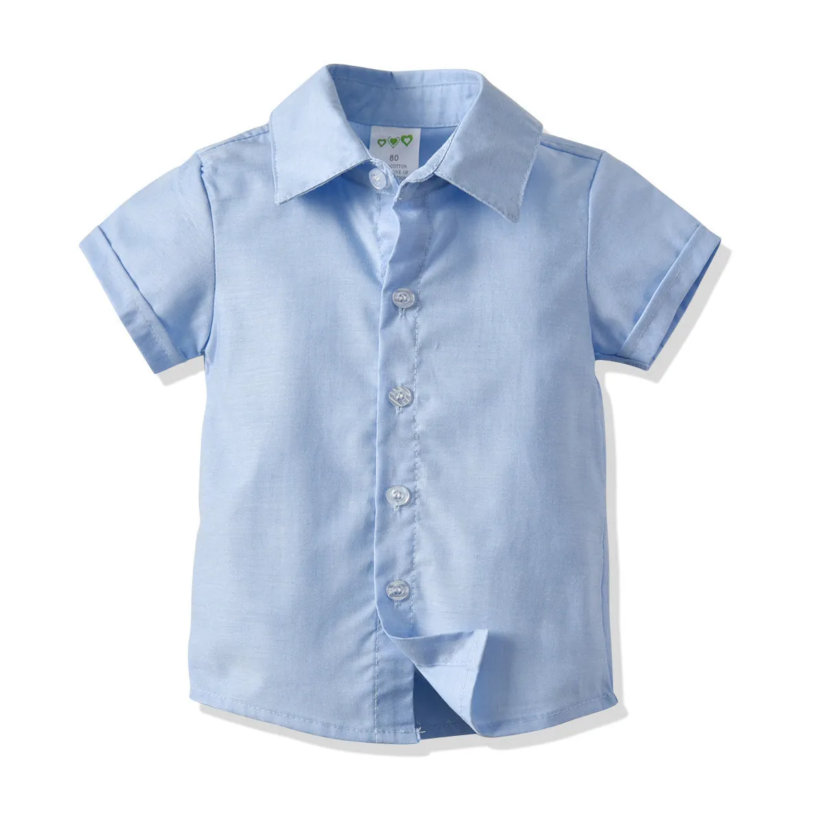 2 Pieces Set Baby Kid Boys Birthday Party Bow Shirts And Solid Color Jumpsuits Wholesale 211109503