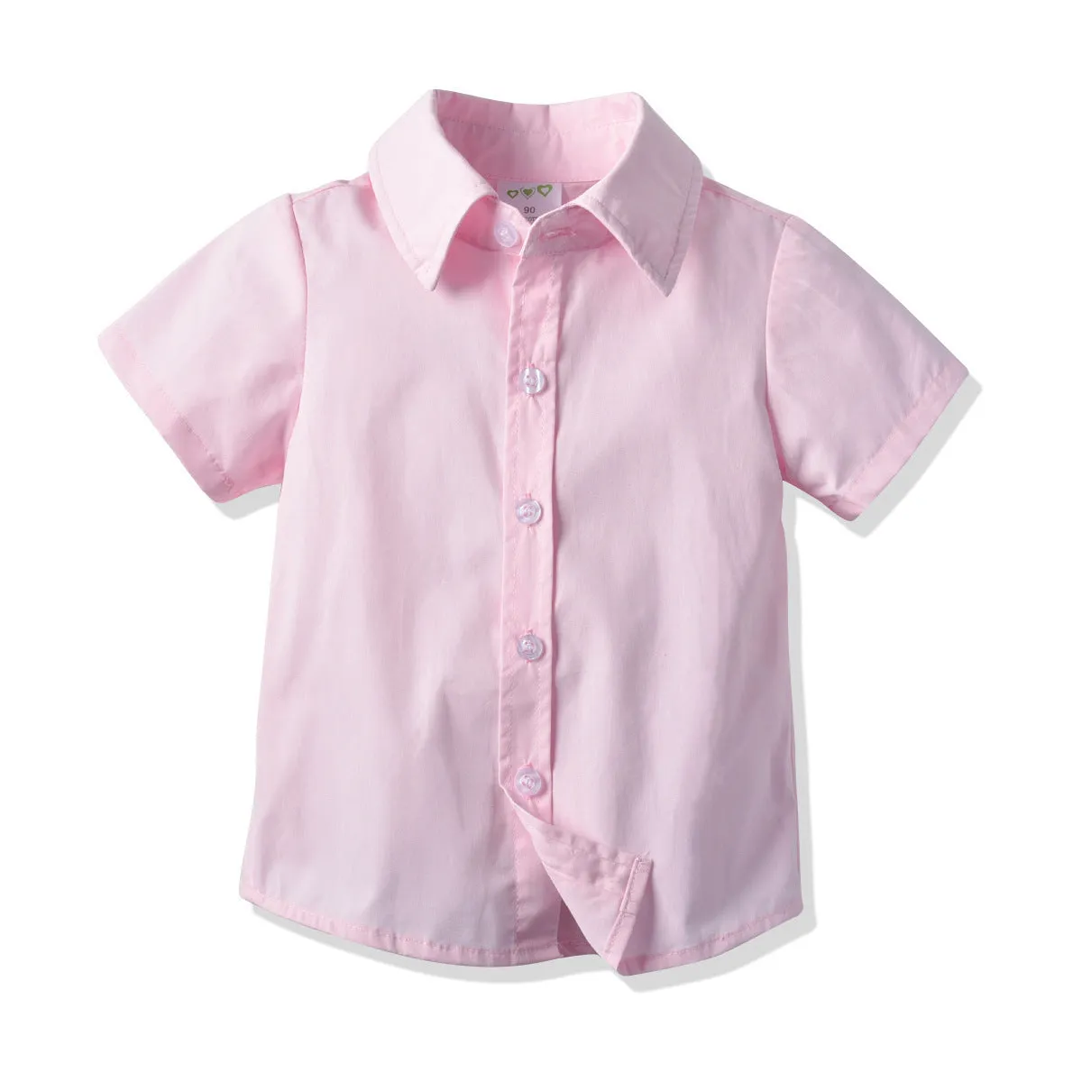2 Pieces Set Baby Kid Boys Birthday Party Bow Shirts And Solid Color Jumpsuits Wholesale 211109503