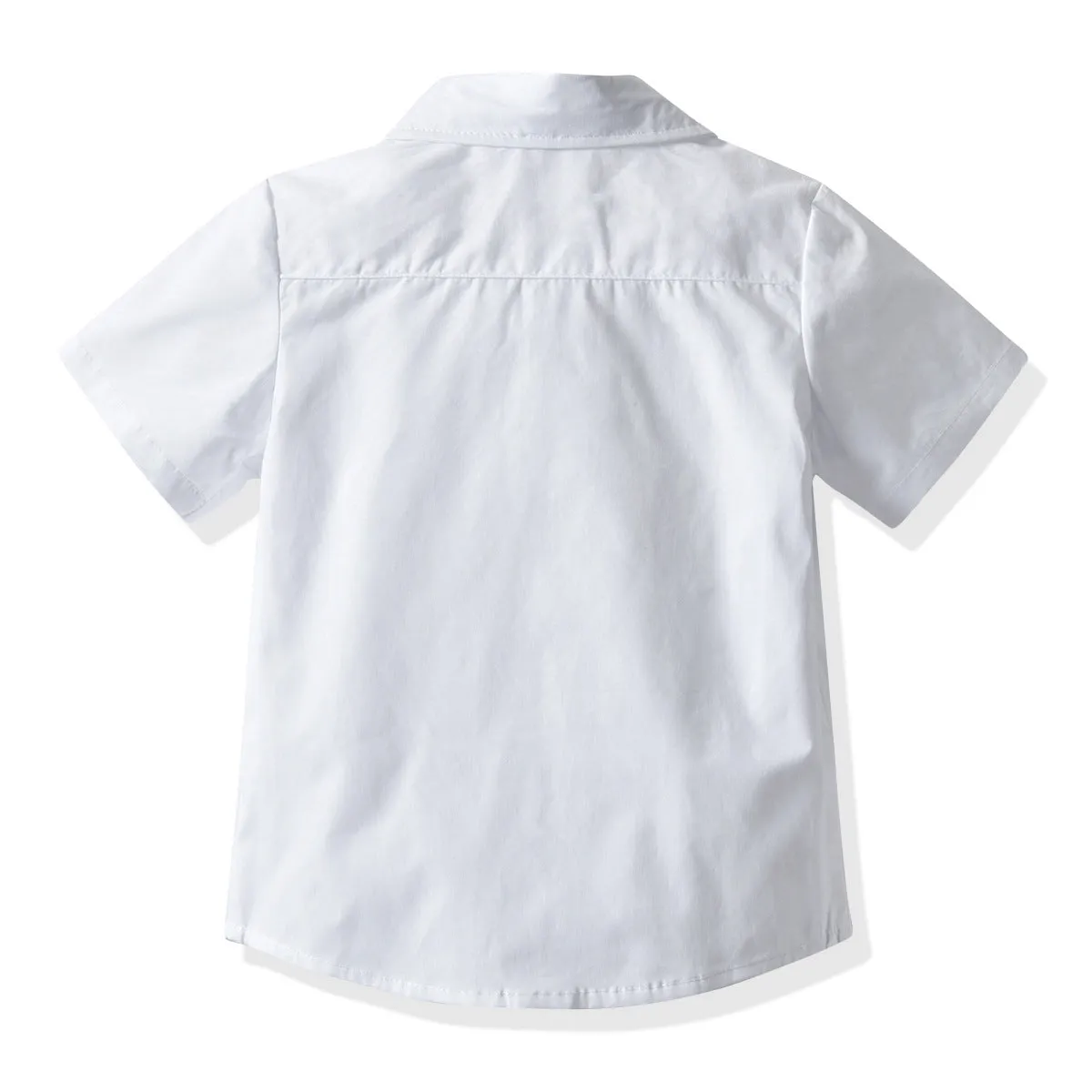 2 Pieces Set Baby Kid Boys Birthday Party Bow Shirts And Solid Color Rompers Wholesale 211109225