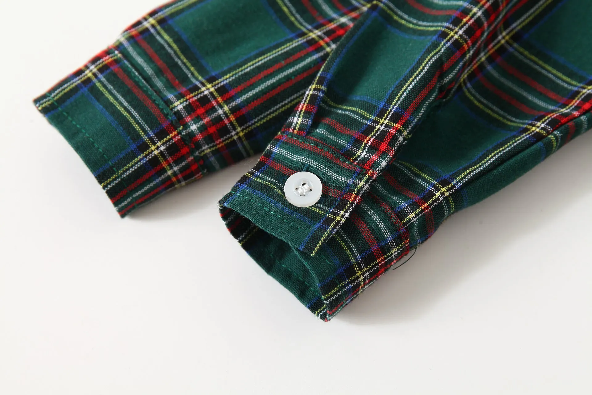 2 Pieces Set Baby Kid Boys Birthday Party Checked Bow Shirts And Solid Color Jumpsuits Wholesale 221214369