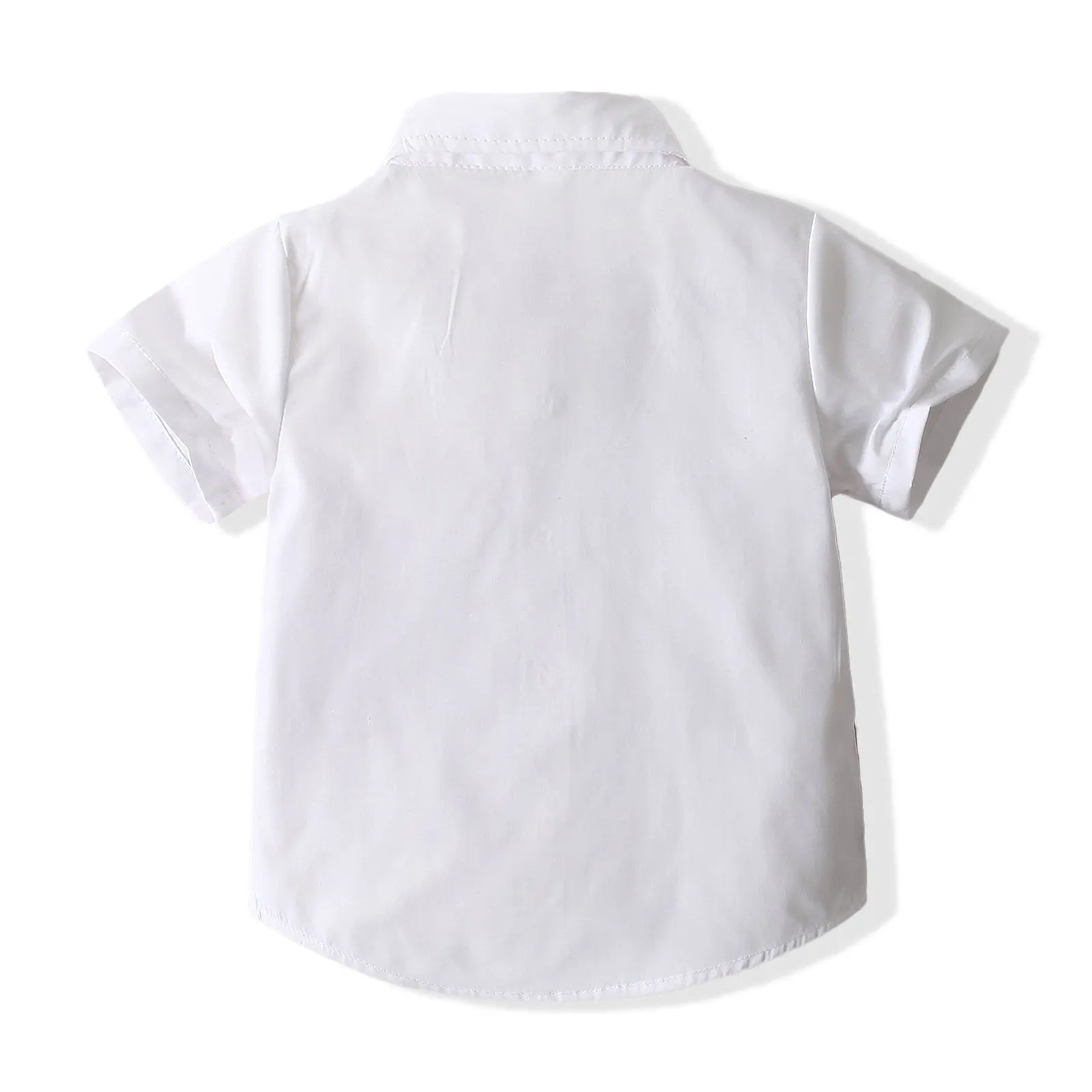 2 Pieces Set Baby Kid Boys Dressy Color-blocking Bow Shirts And Solid Color Shorts Wholesale 220425286