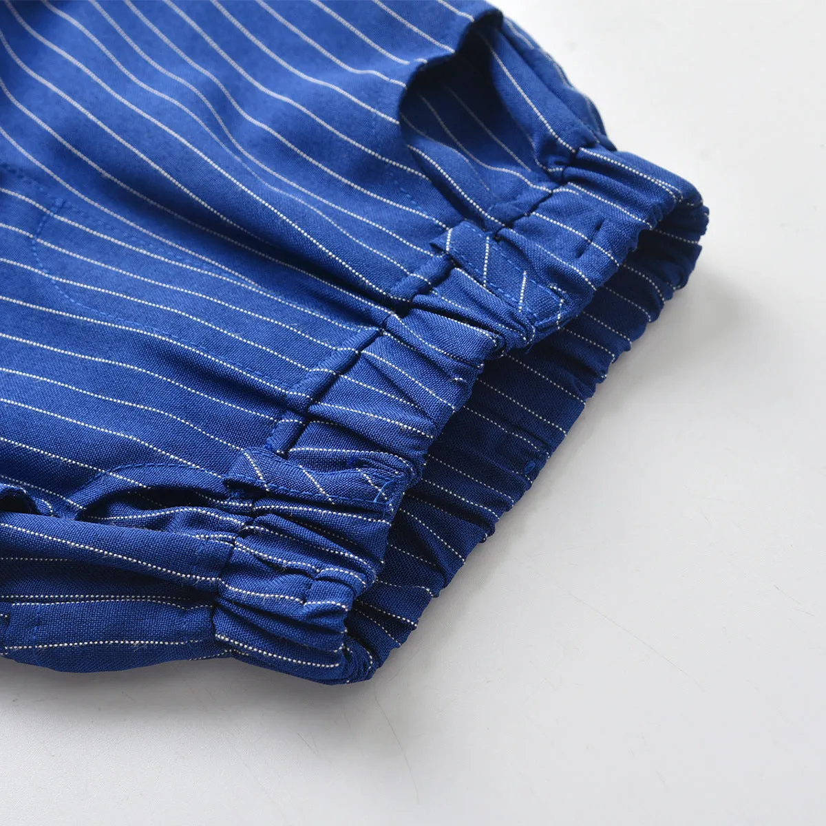 2 Pieces Set Baby Kid Boys Flower Bow Print Shirts And Striped Shorts Wholesale 220531251