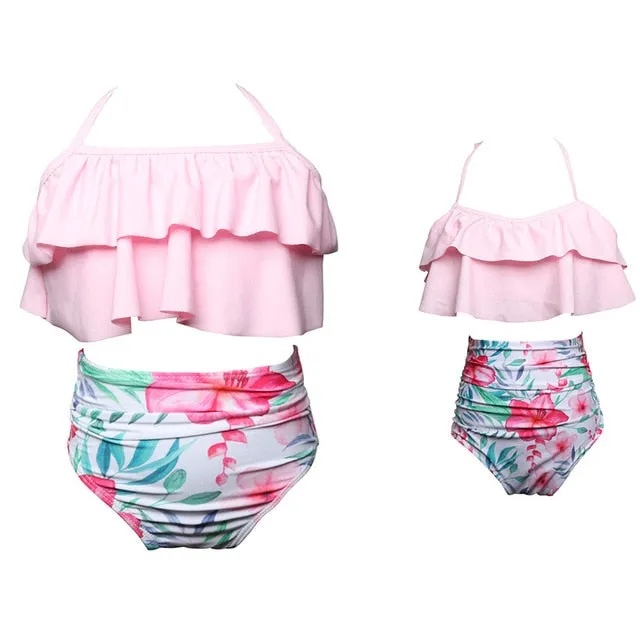 2019 Swimwear Family Mother-Girl One Piece Monokini