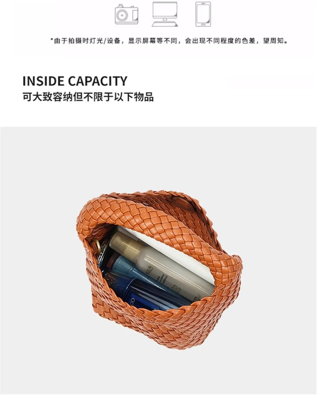 2024 Hand-woven Bag Portable Bucket Bag For Women Large Capacity Versatile Crossbody Commuter Bag(A)