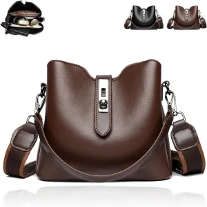 2025 Three Straps Bucket Bag for Women, Fashion Versatile Crossbody Bag, with Adjustable Wider Shoulder Strap