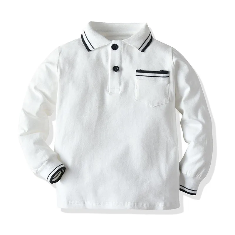 3 Pieces Set Baby Kid Boys Birthday Party Striped Bow Polo Shirts Solid Color Vests Waistcoats And Pants Wholesale 211109169