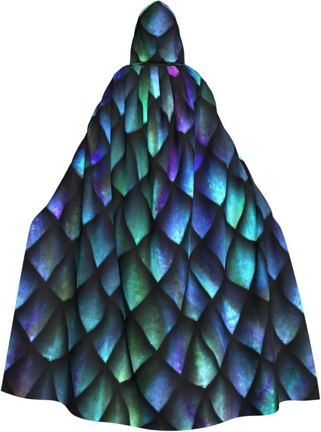 3D Magical Dragon Scales Pattern Print Versatile Hooded Cloak Halloween Cloak Total Cosplay Parties Festivals Hooded Cloak