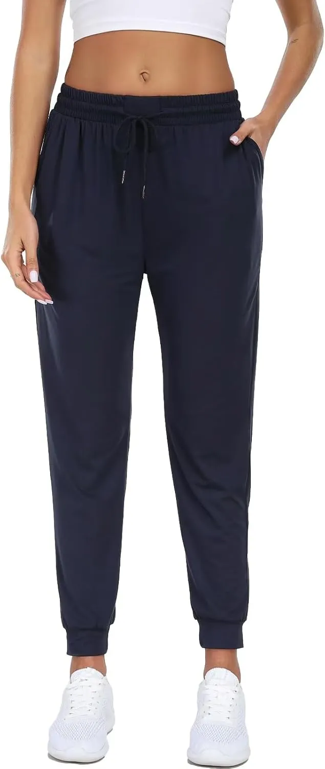 4 Pack Women's Lightweight Sweatpants with Pockets for Running Yoga Workout