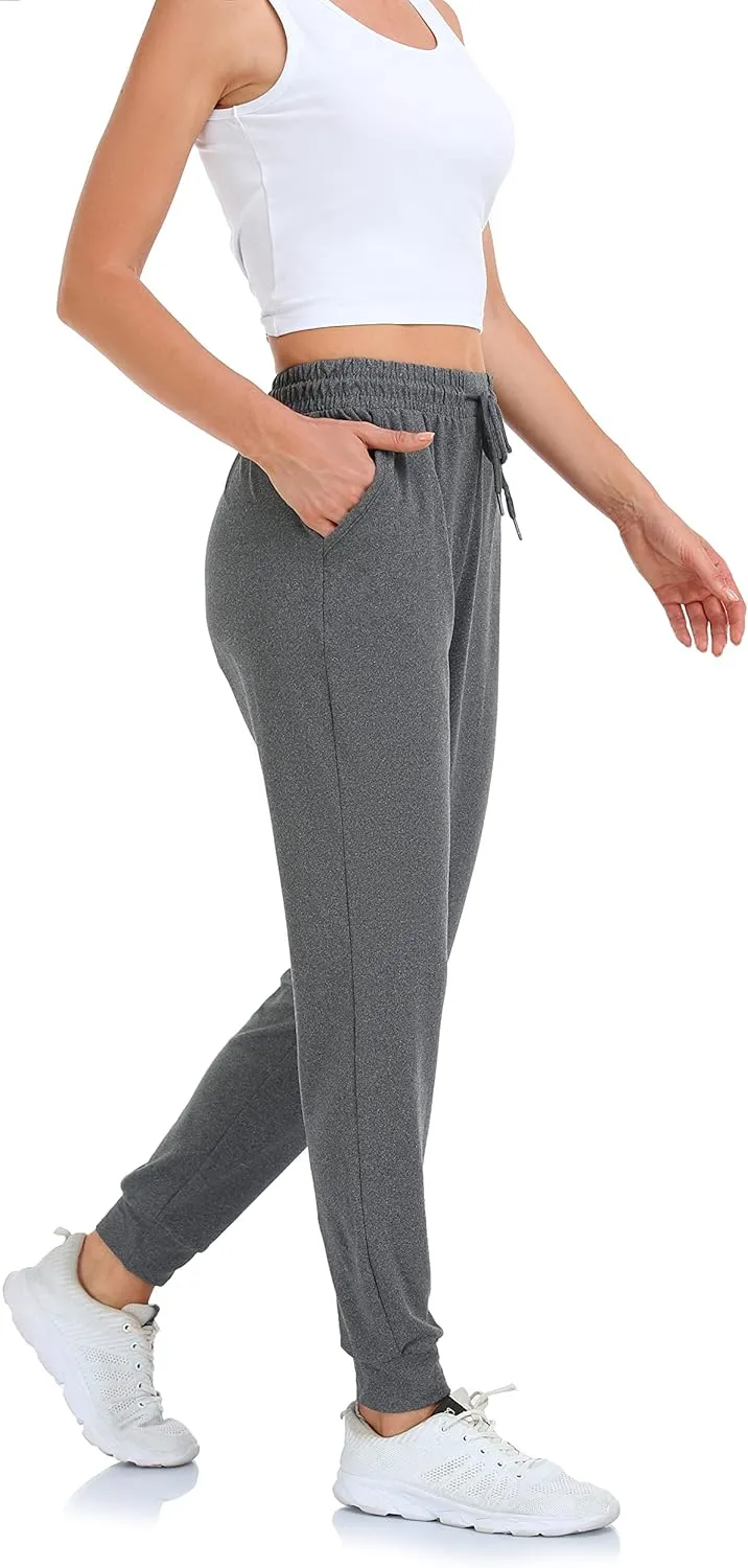4 Pack Women's Lightweight Sweatpants with Pockets for Running Yoga Workout
