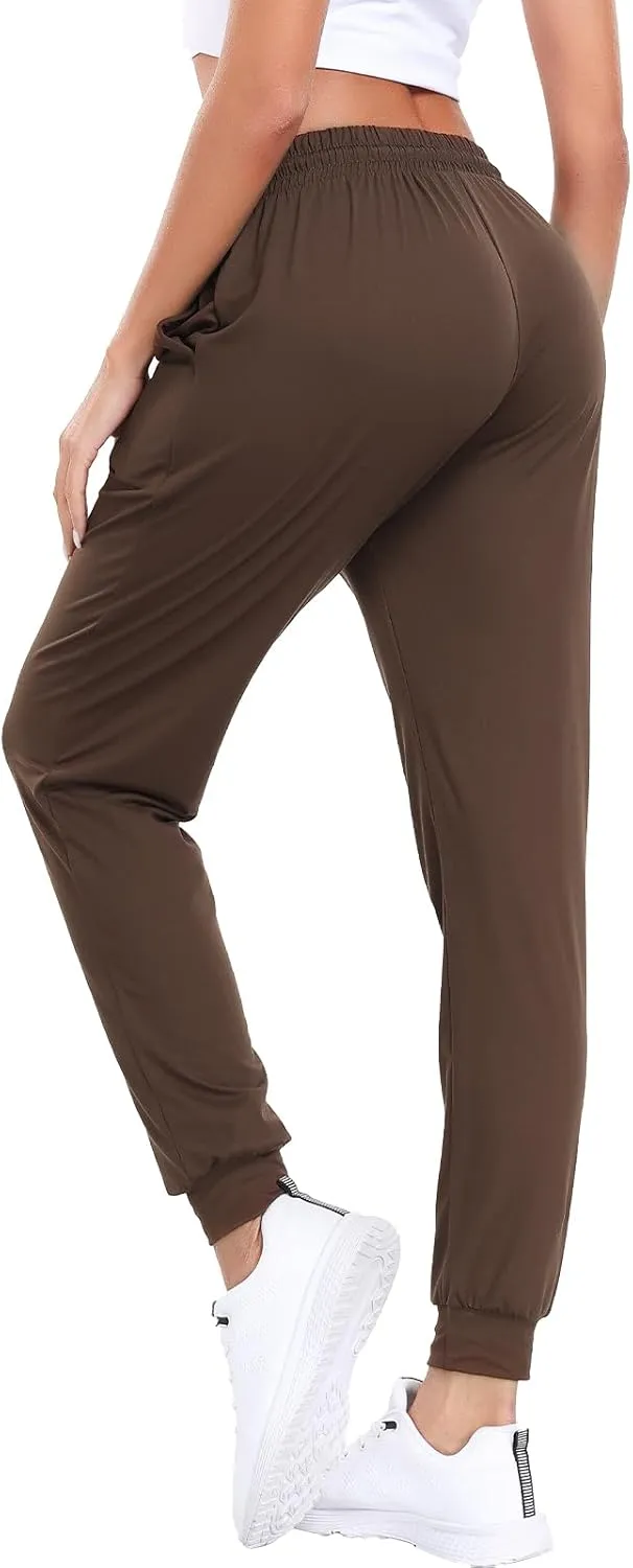 4 Pack Women's Lightweight Sweatpants with Pockets for Running Yoga Workout