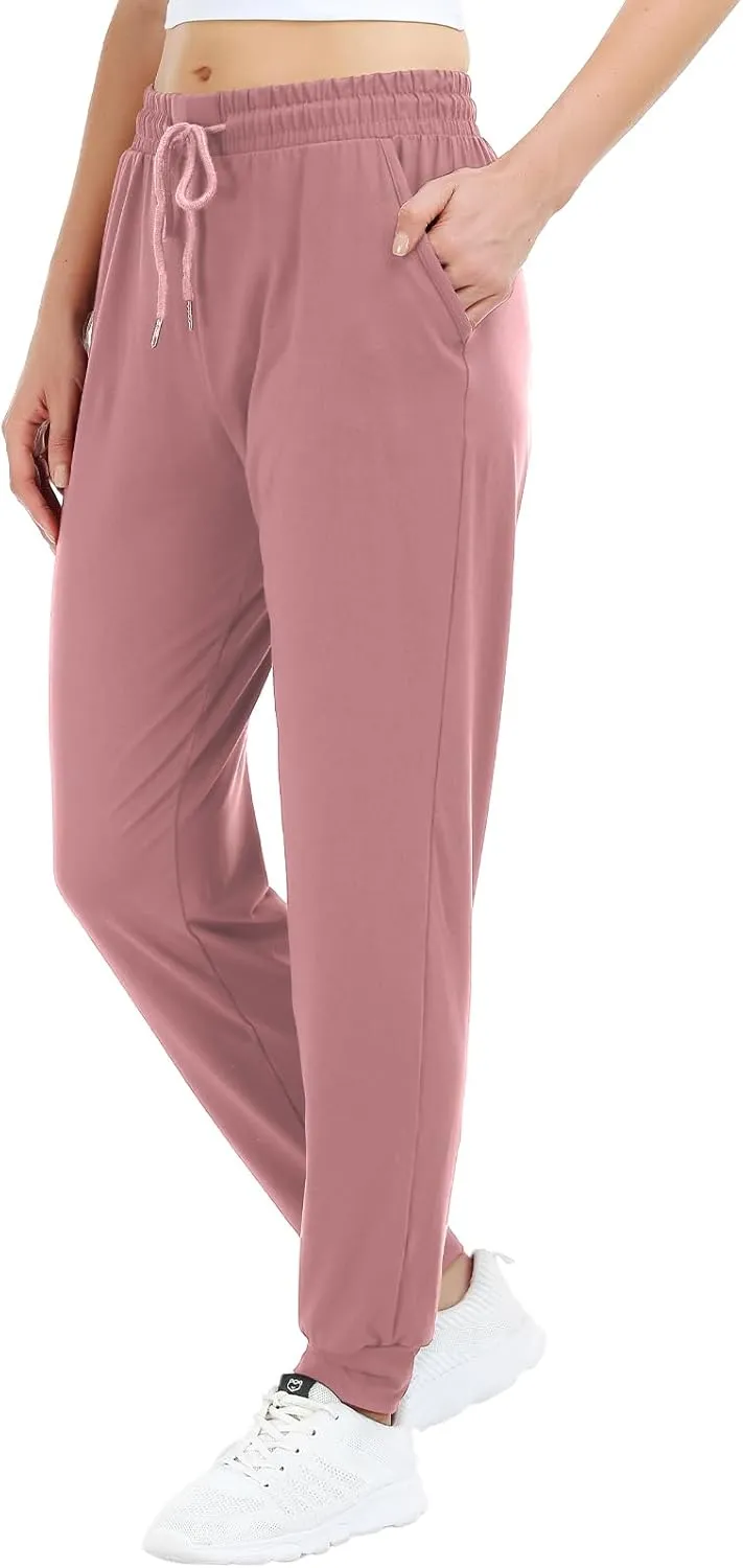 4 Pack Women's Lightweight Sweatpants with Pockets for Running Yoga Workout