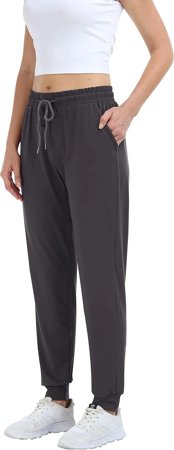 4 Pack Women's Lightweight Sweatpants with Pockets for Running Yoga Workout