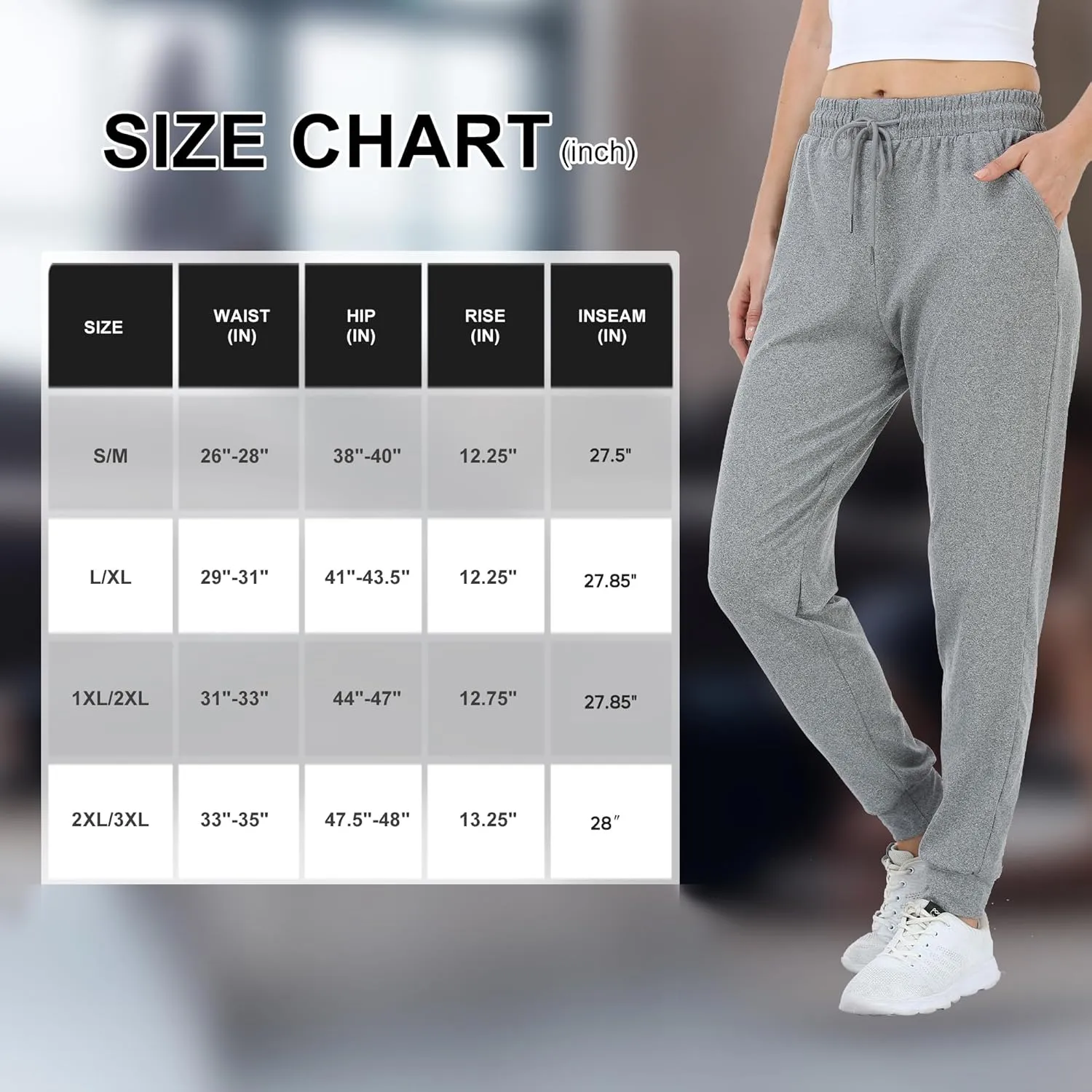 4 Pack Women's Lightweight Sweatpants with Pockets for Running Yoga Workout