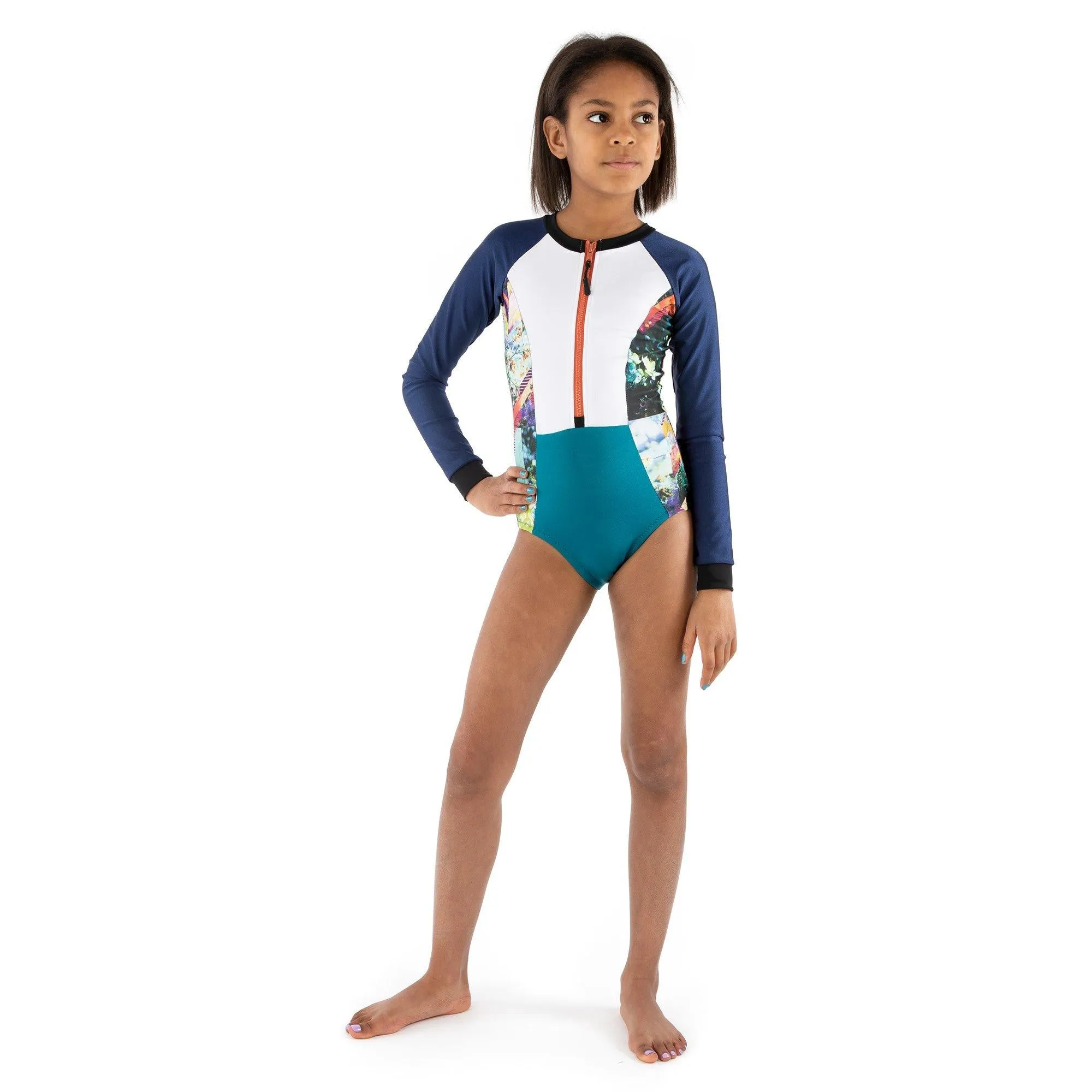 4013 // ZOE Long-Sleeve Rashguard Swimsuit