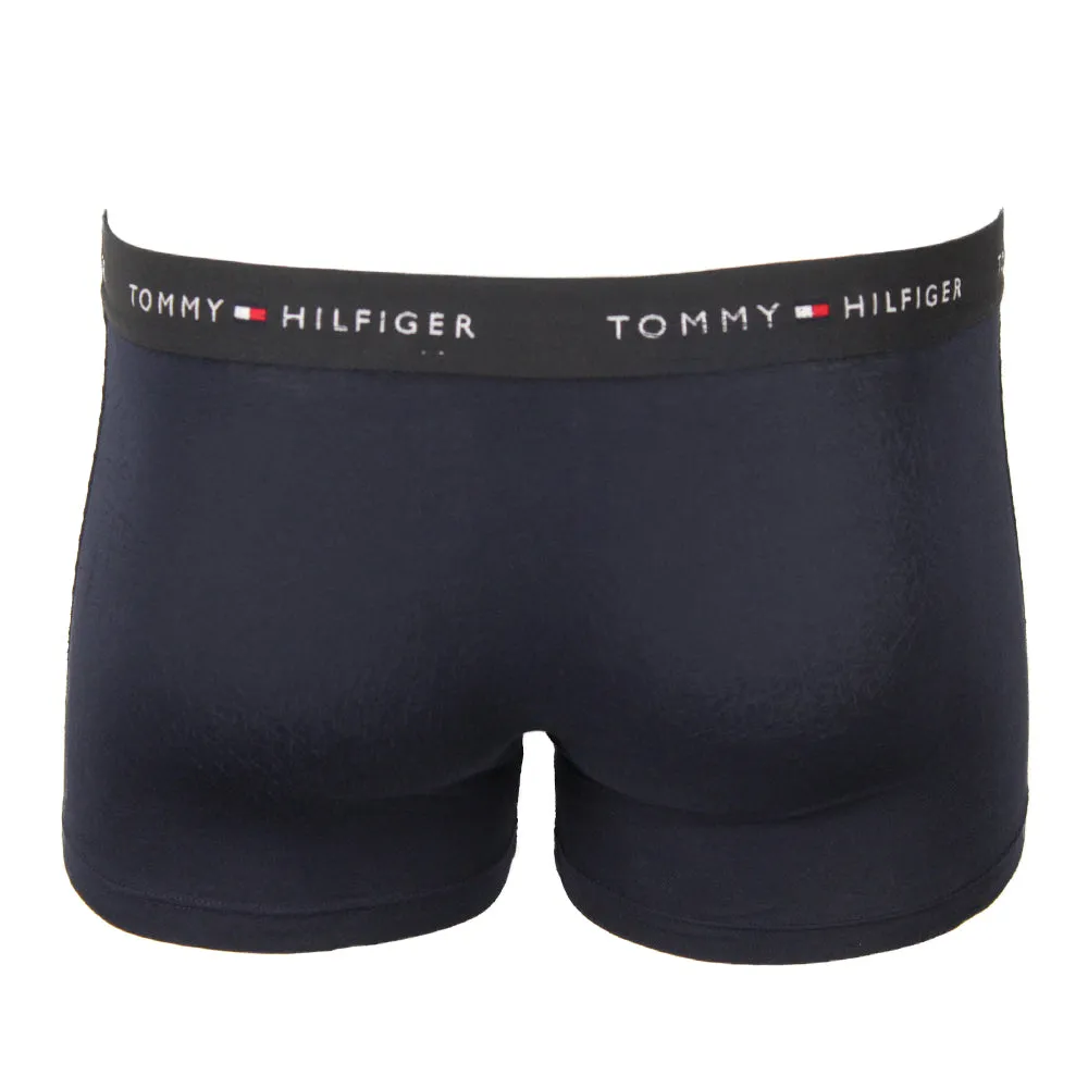 5-Pack Signature Cotton Boxer Trunks, Blue/Grape/Black