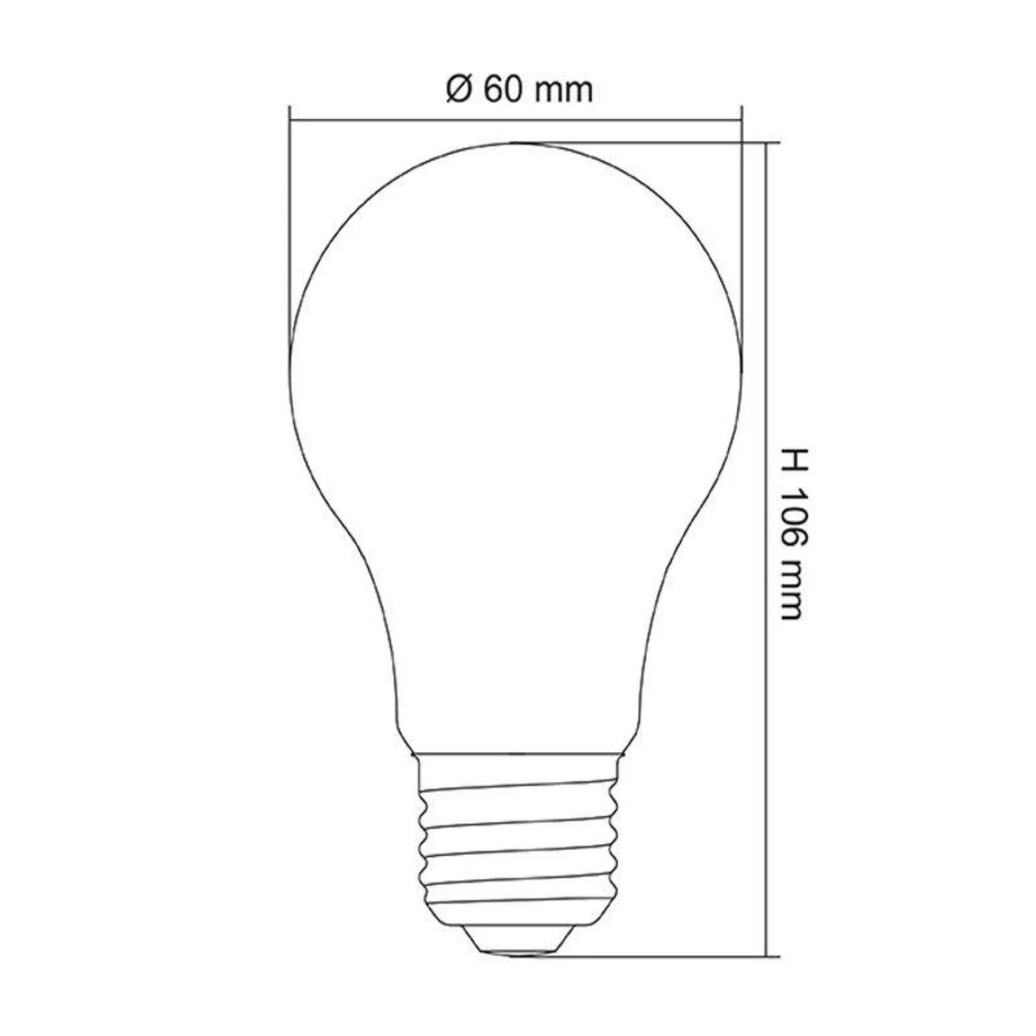 8w LED B22, E27 A60 Globe Warm White 2700k, Daylight 5000k Dimmable