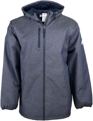 adidas Mens Game Built Heavyweight Jacket Training Athletic Outerwear Casual - Blue - Size L