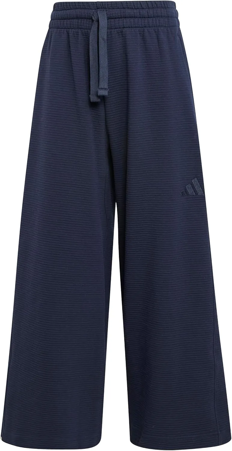 adidas Women's All Szn Ribbed 7/8 Length Wide Leg Pants