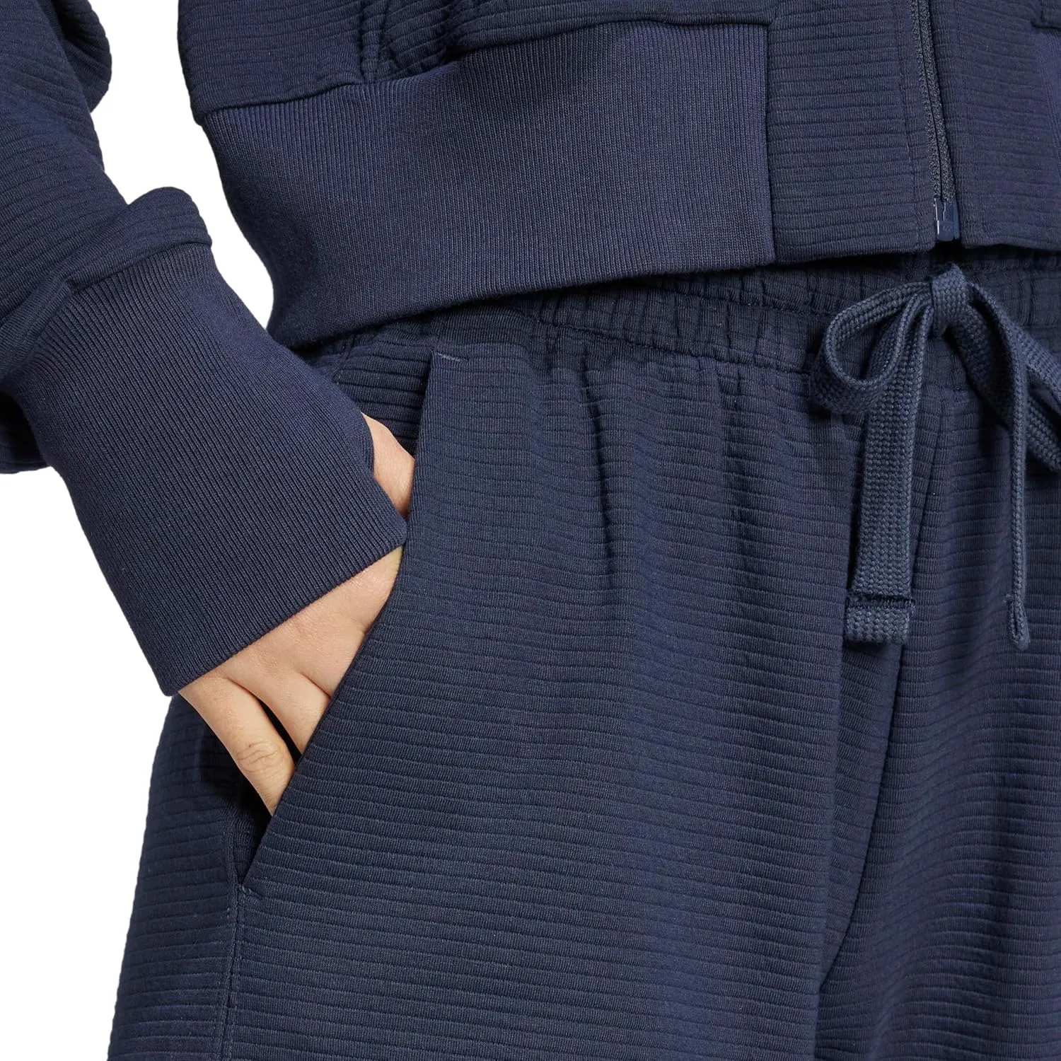 adidas Women's All Szn Ribbed 7/8 Length Wide Leg Pants