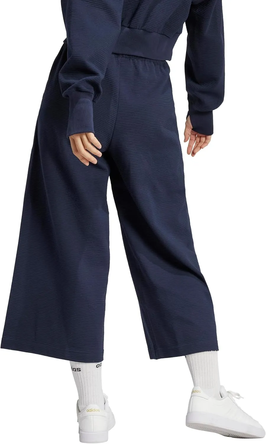 adidas Women's All Szn Ribbed 7/8 Length Wide Leg Pants