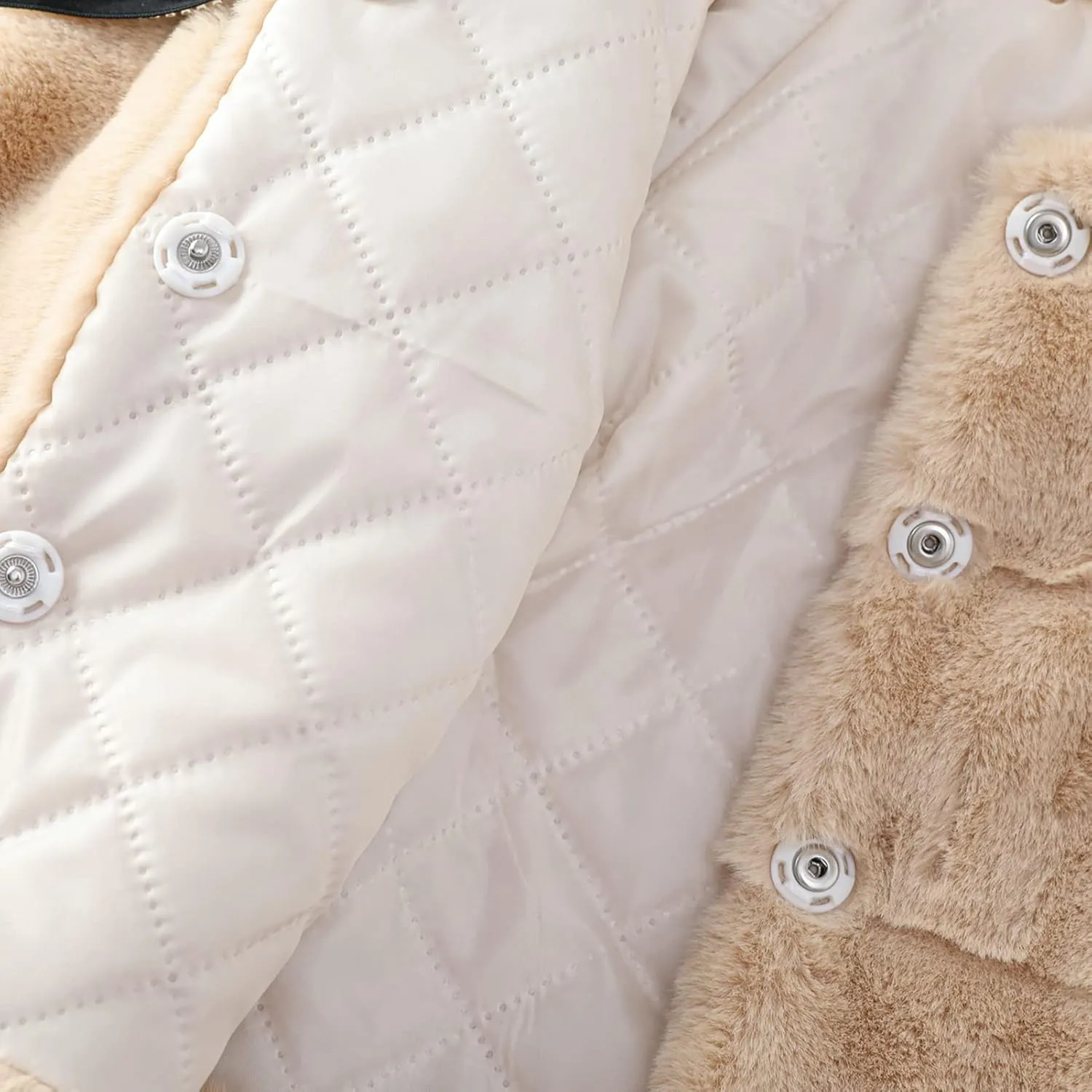 Aivtalk Toddler Girls Winter Fur Coat Cute Thick Jacket Warm Fuzzy Outerwear