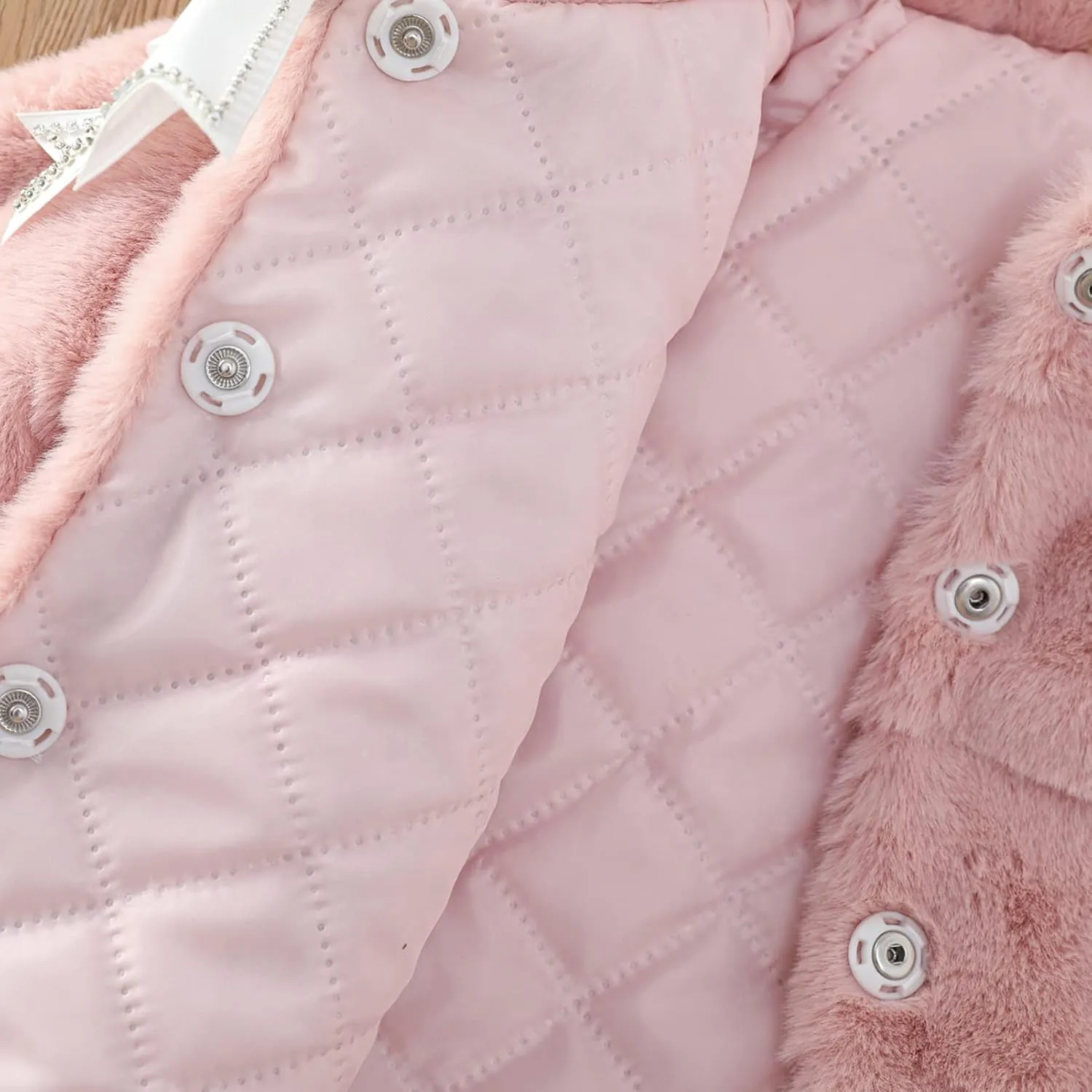 Aivtalk Toddler Girls Winter Fur Coat Cute Thick Jacket Warm Fuzzy Outerwear