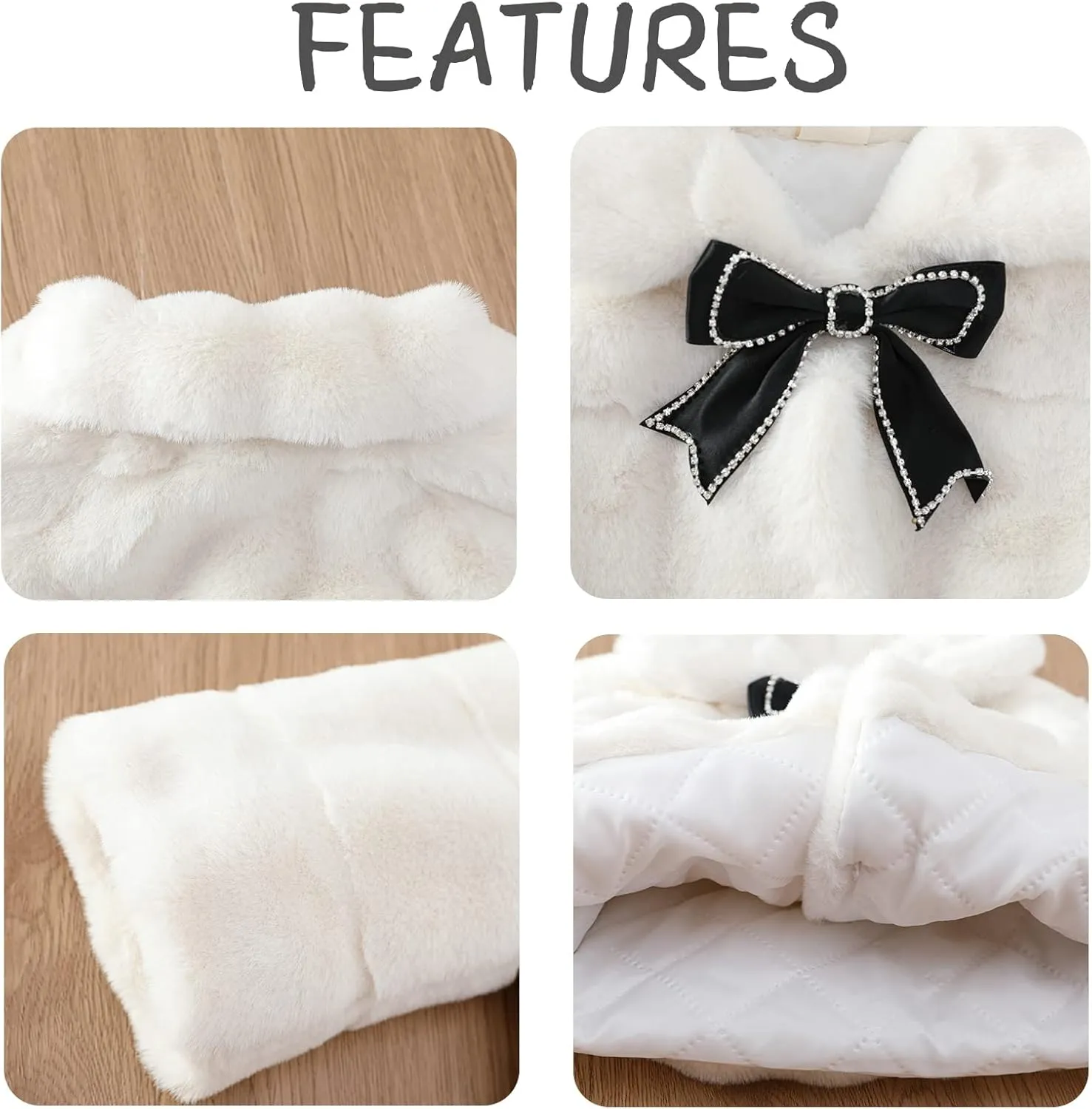 Aivtalk Toddler Girls Winter Fur Coat Cute Thick Jacket Warm Fuzzy Outerwear