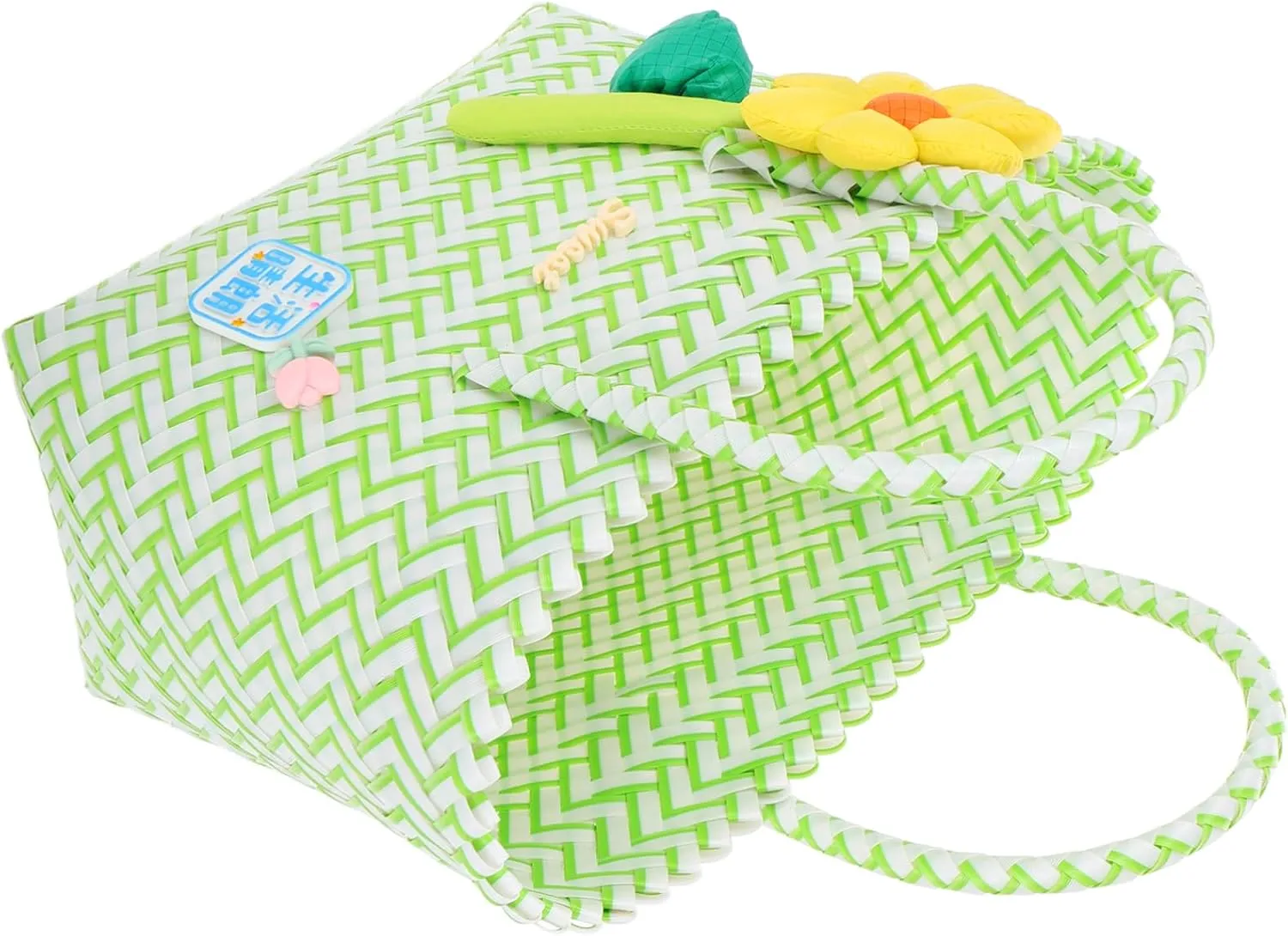 Alipis Woven Bag Handles Cotton Rope Storage Basket Craft Tote Organizer Versatile Extra Large Basket for