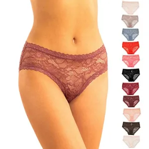 Alyce Ives Intimates 12 Pack Womens Lace Bikini Assorted Colors