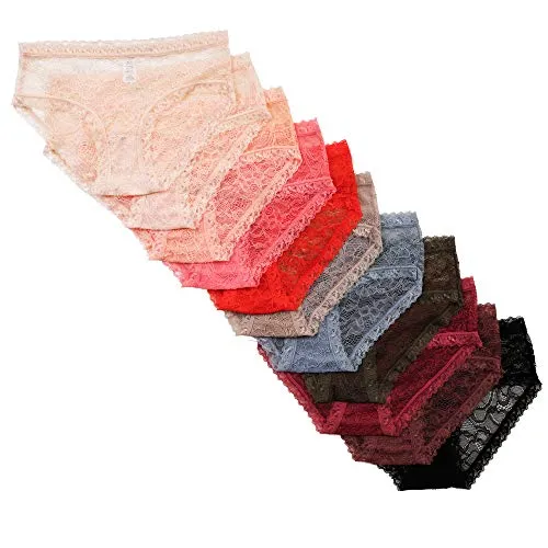 Alyce Ives Intimates 12 Pack Womens Lace Bikini Assorted Colors