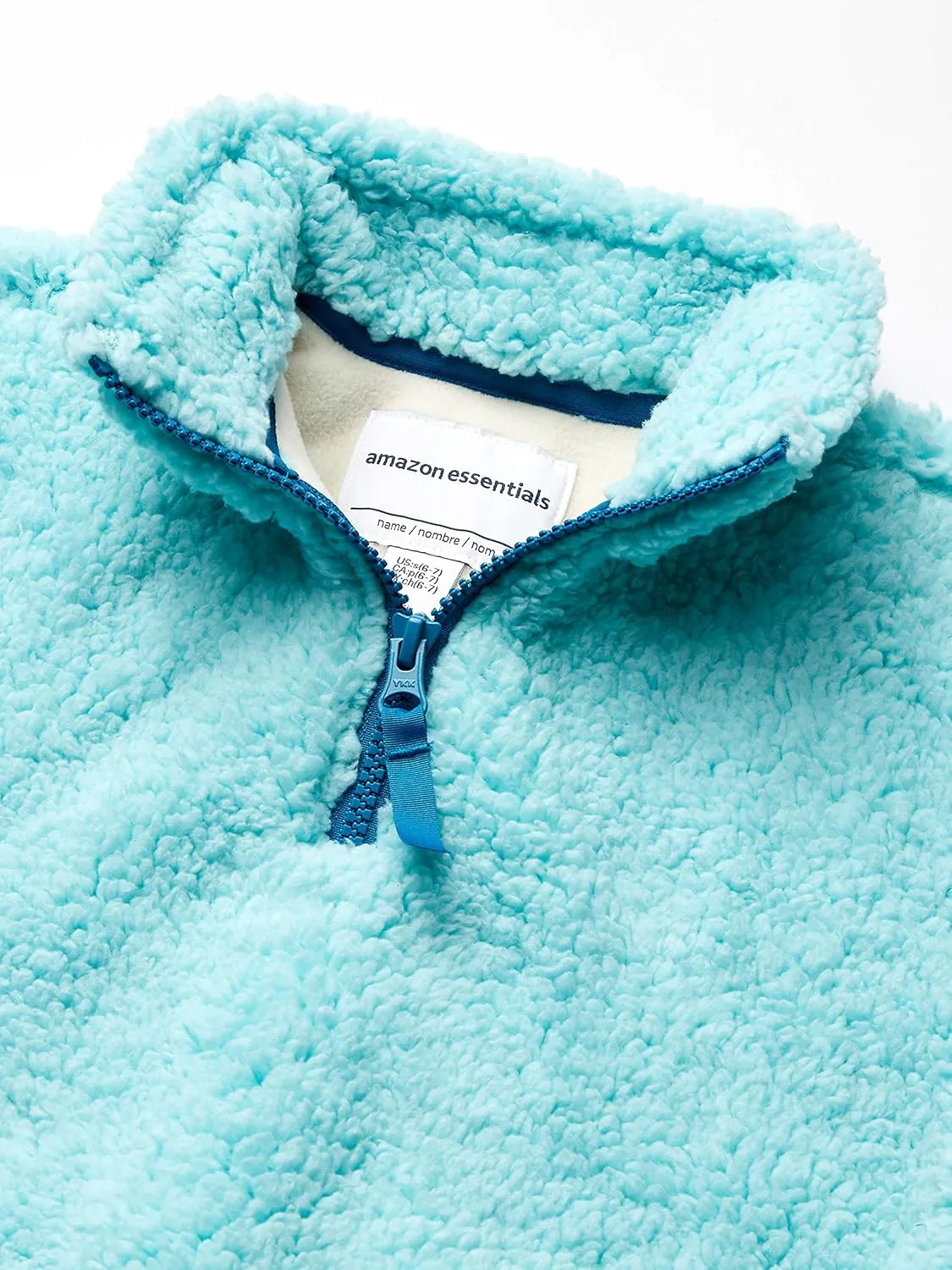 Amazon Essentials Girls and Toddlers' Sherpa Fleece Quarter-Zip Jacket