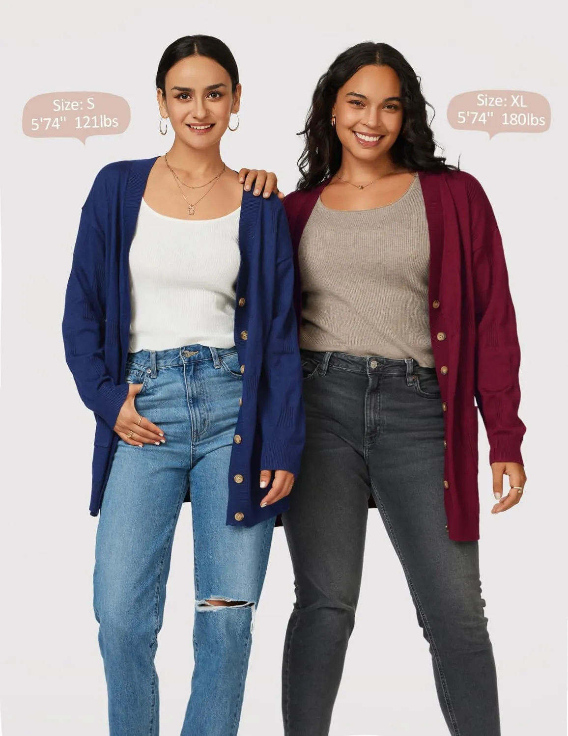 Arach&Cloz Women's Lightweight Cardigan Sweater Fashion Long Sleeve Summer Casual Outfits with Pocket Cozy Clouds