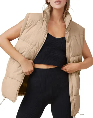 AUTOMET Puffer Vest Women Sleeveless Zip Up Outerwear Warm Puffer Lightweight Down with Pocket Fall Winter Jackets Coats 2025