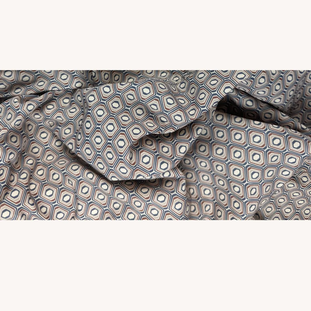 Beige Pattern Swim Shorts