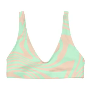 BELLA ECO PADDED BIKINI TOP | LIME SWIRL