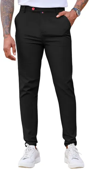 Beotyshow Men's Dress Pants Slim Fit Casual Trendy 2025 Formal Skinny Athletic Stretch Business Pant