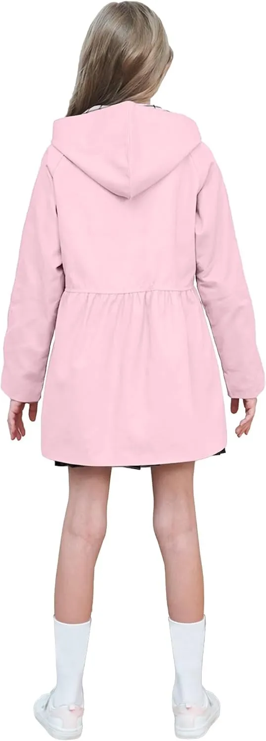 BINPAW Girl's Hooded Trench Coat