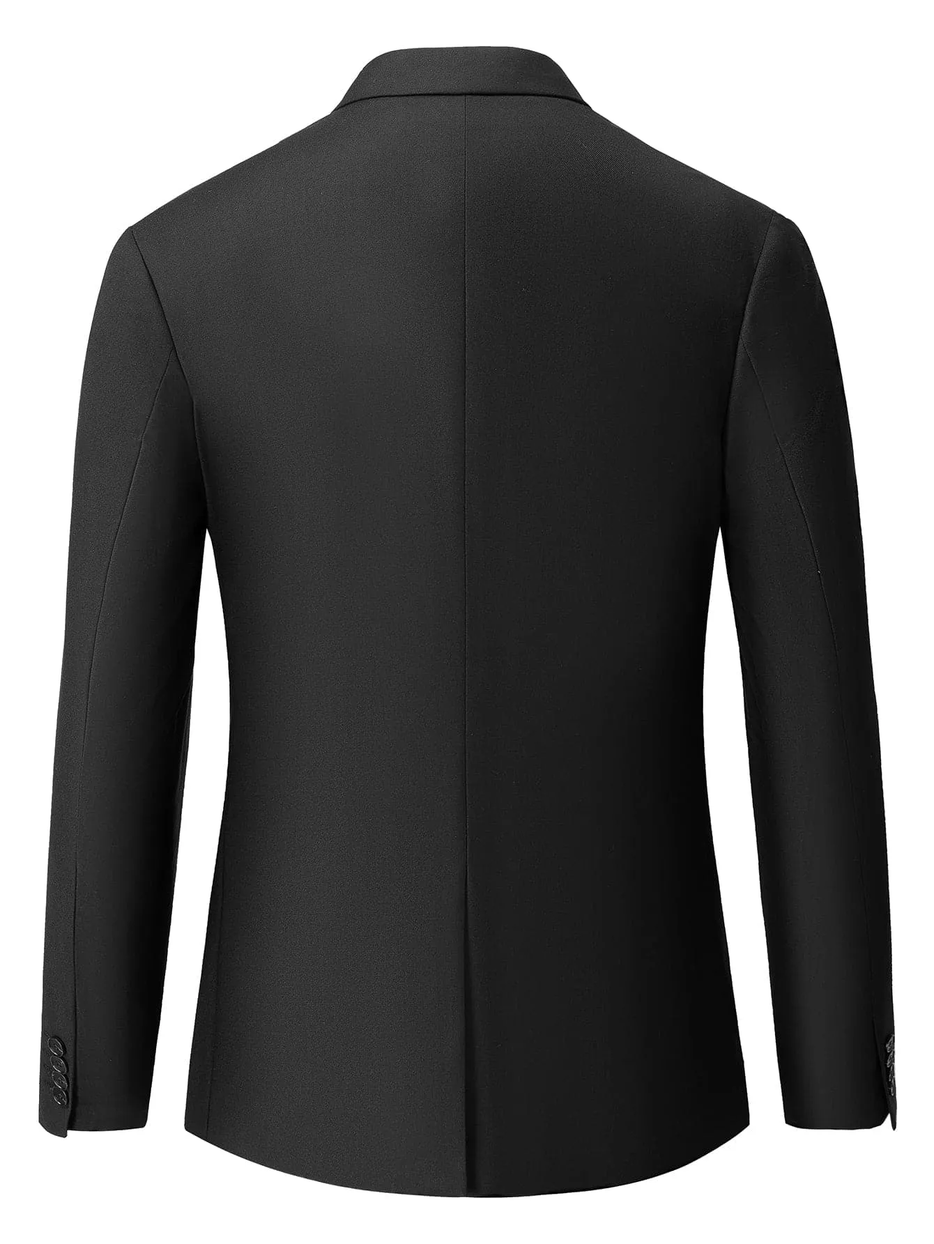 Black Single Button Slit Back Blazer
