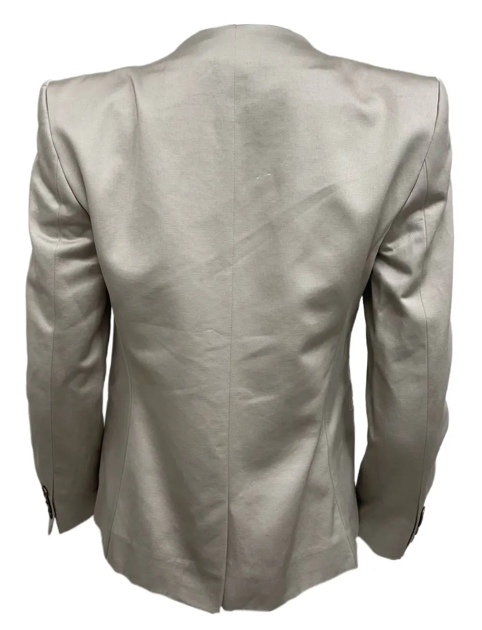 BLK DNM Women's Beige Cotton Open Front Blazer 21 #WBC6201 Size US 6 NWT