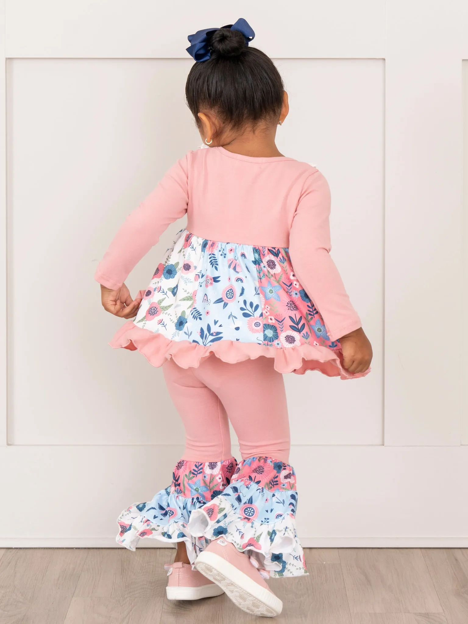 Blush Garden Ruffle Bell Bottoms Outfit