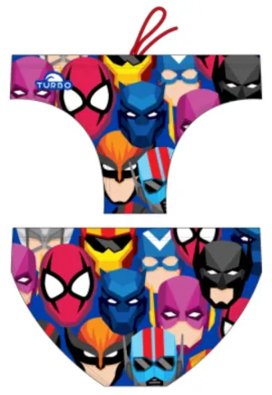 Boys Swimming Trunks - Mask Heroes (Red)