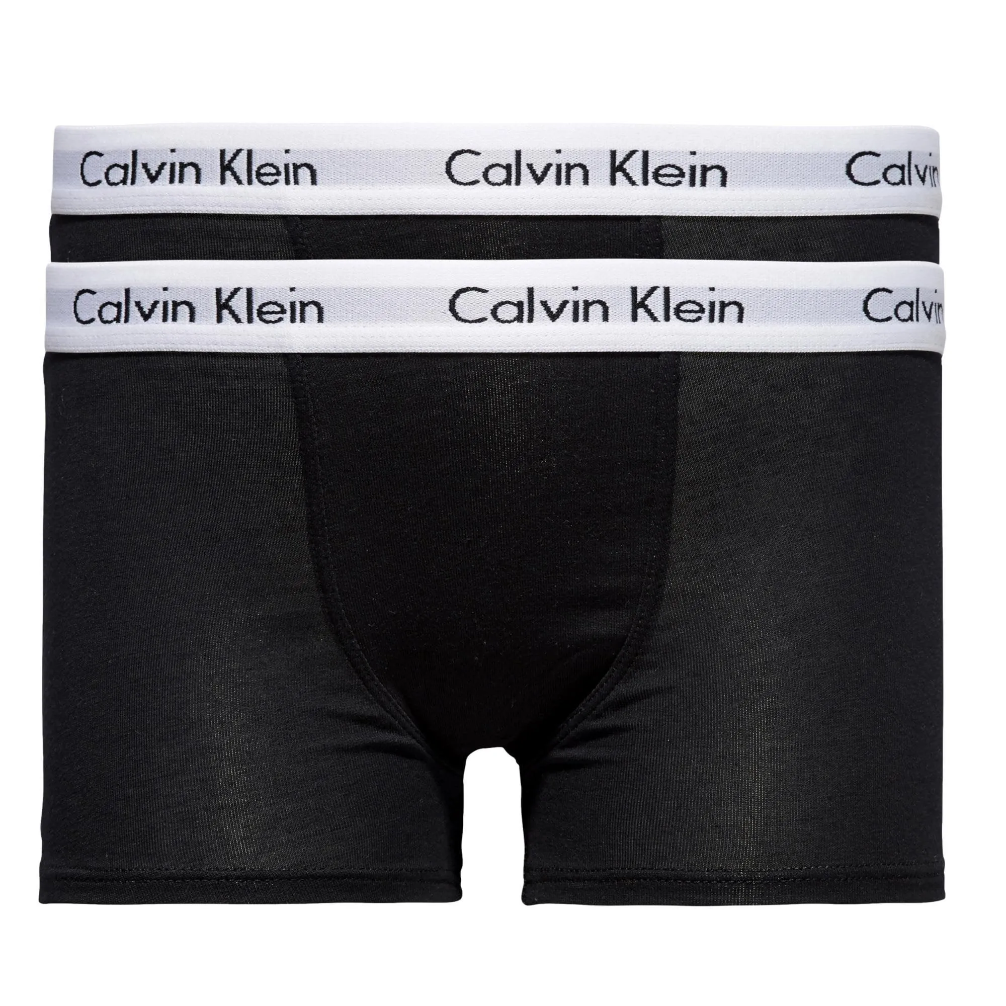 Calvin Klein Boys 2 Pack Modern Cotton Boxer Trunks - Black