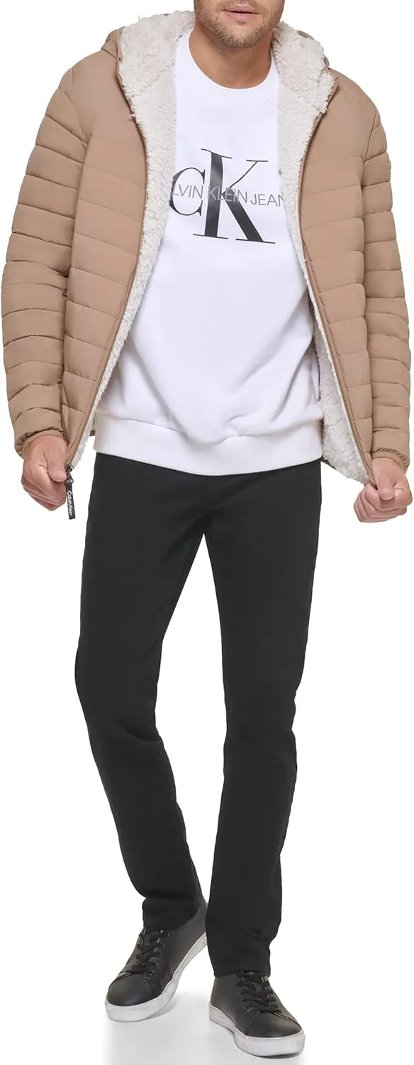 Calvin Klein Men's Mid-weight Sherpa Lined Puffer