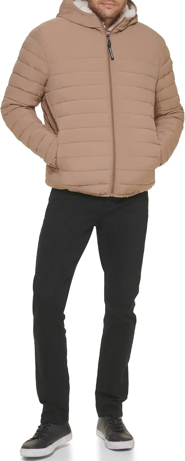 Calvin Klein Men's Mid-weight Sherpa Lined Puffer