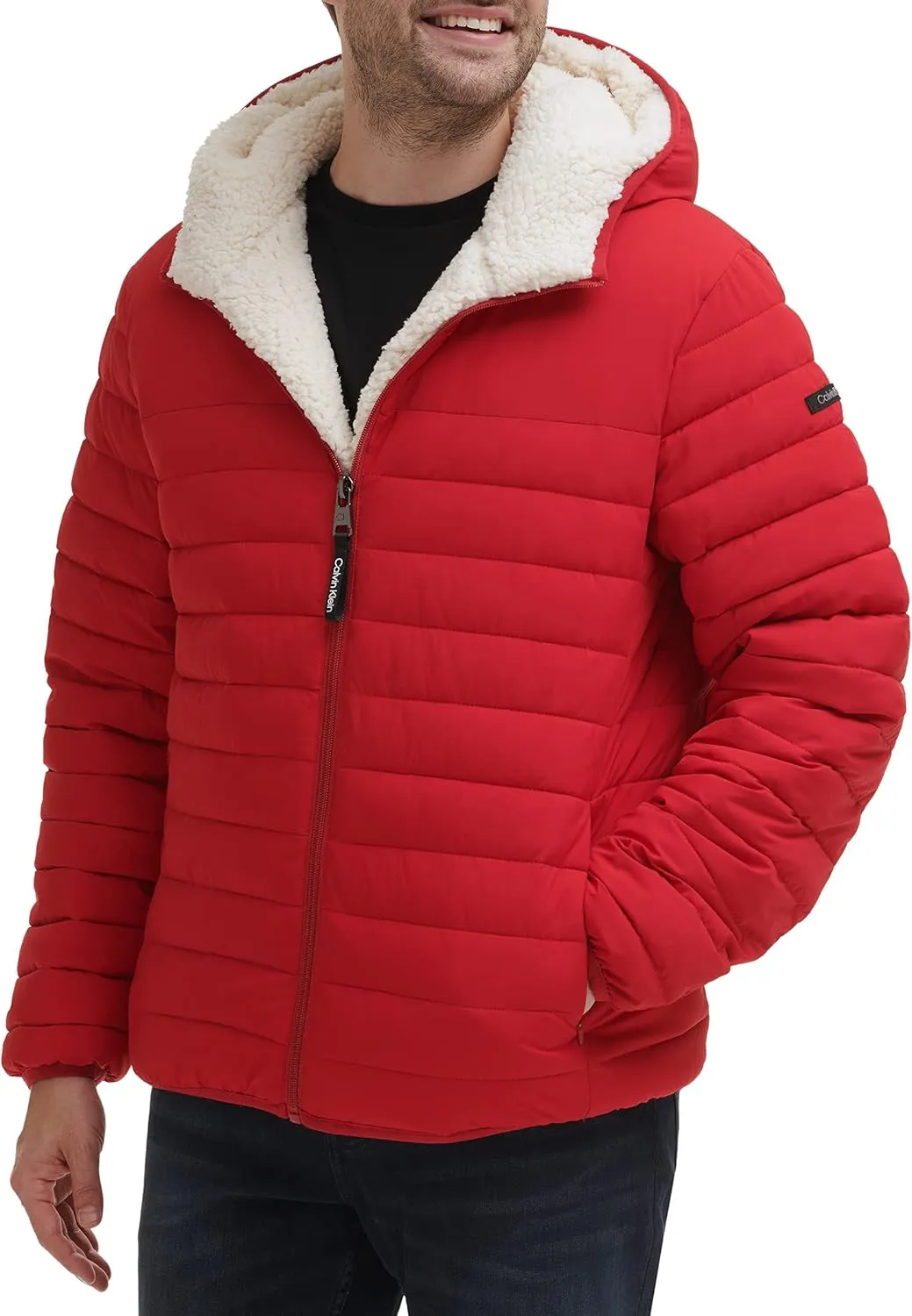 Calvin Klein Men's Mid-weight Sherpa Lined Puffer