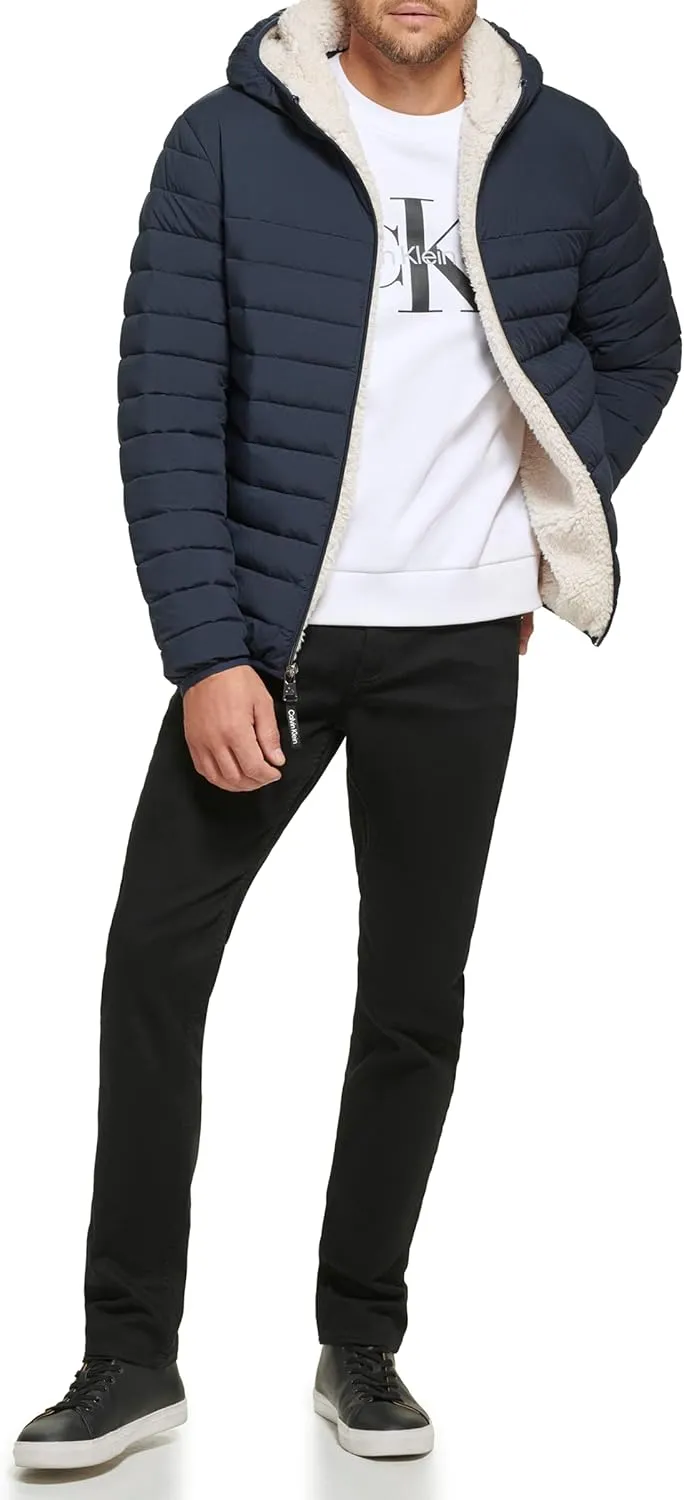 Calvin Klein Men's Mid-weight Sherpa Lined Puffer