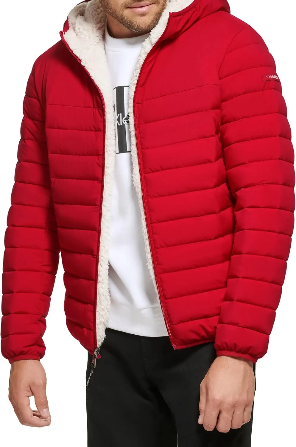 Calvin Klein Men's Mid-weight Sherpa Lined Puffer