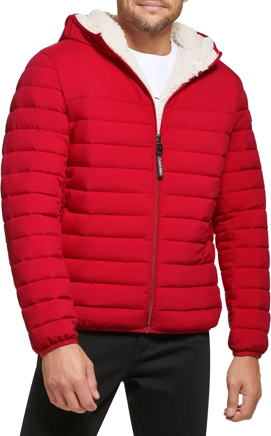 Calvin Klein Men's Mid-weight Sherpa Lined Puffer