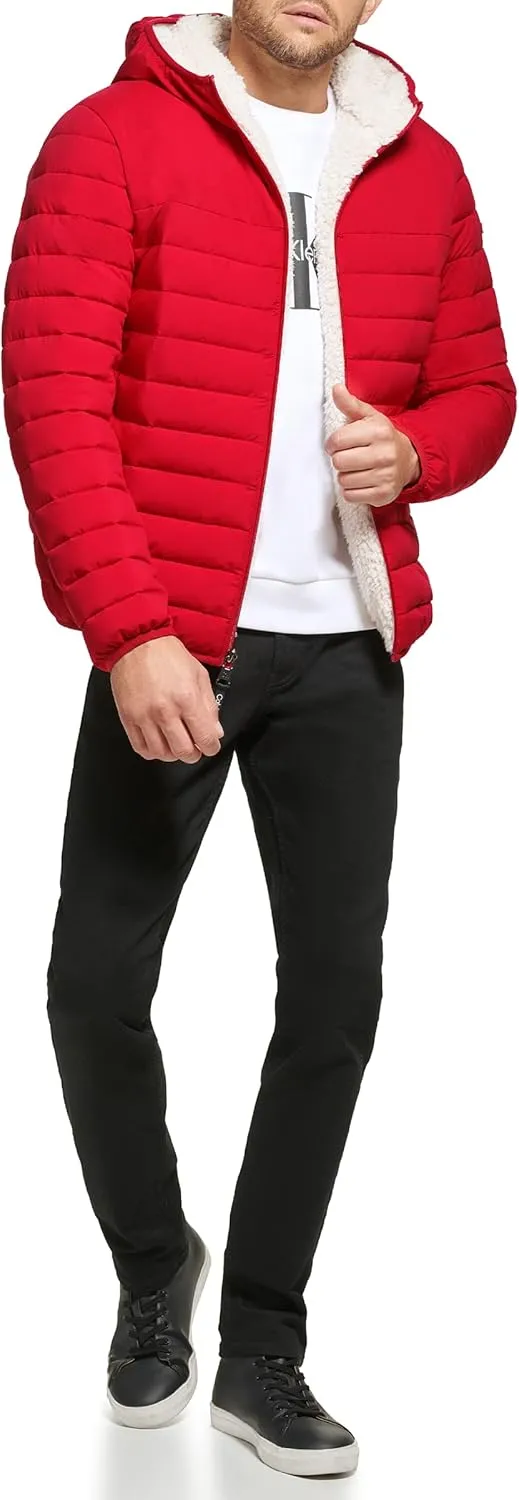 Calvin Klein Men's Mid-weight Sherpa Lined Puffer