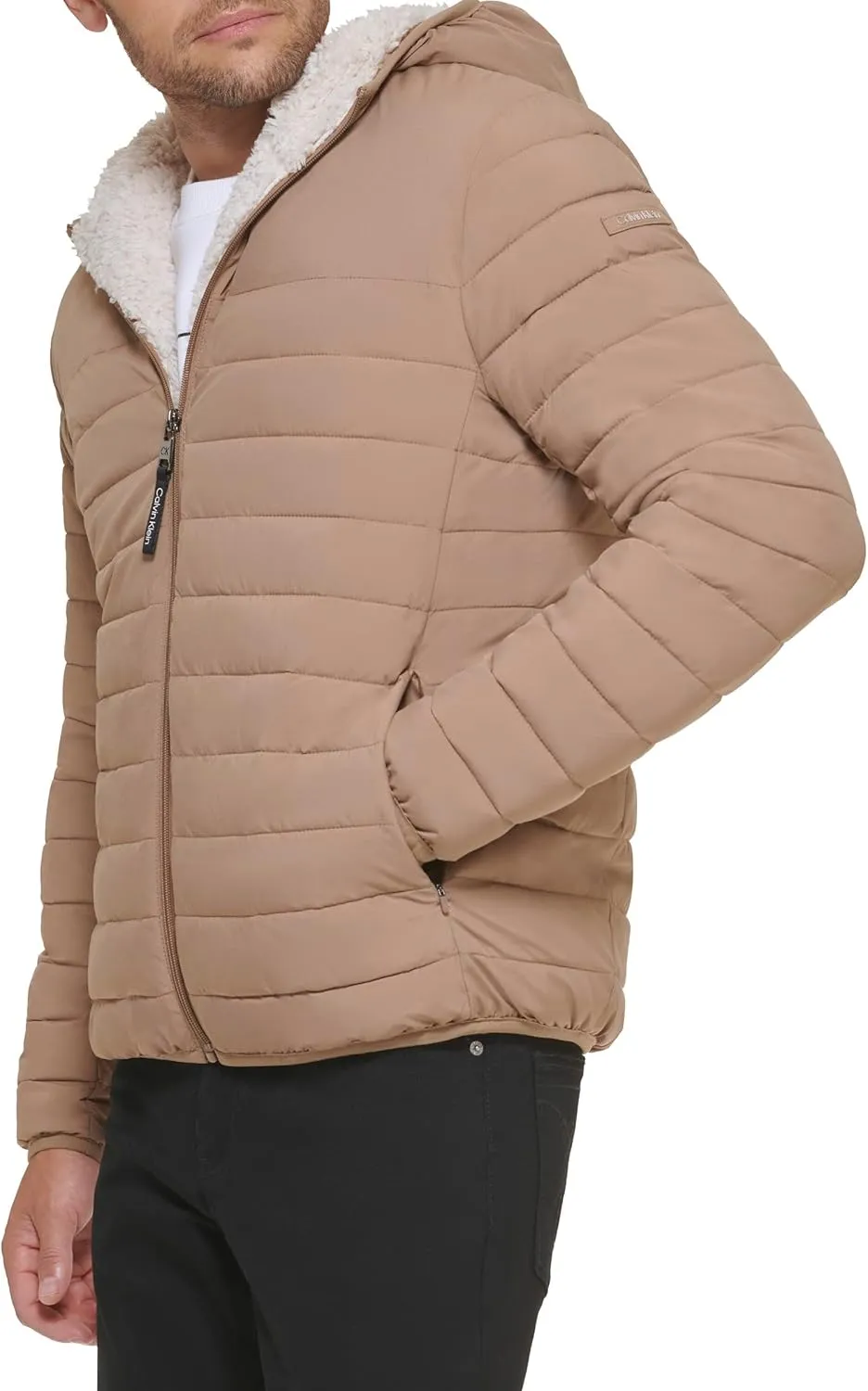 Calvin Klein Men's Mid-weight Sherpa Lined Puffer